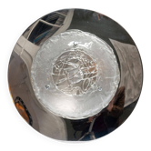 Rare Vintage Italian Chrome and Glass Sculptural Wall Lamp, Collectible Design