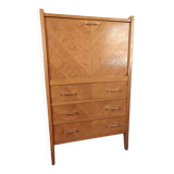Old vintage chevron secretary.