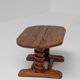 Sculptural French Oak Corkscrew Leg Coffee Table, France 1950s