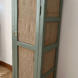 Small green cupboard celadon and jute