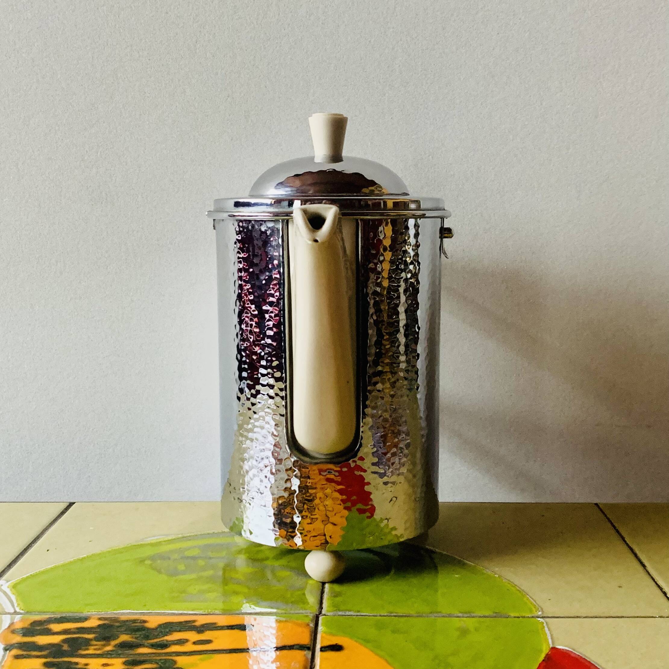 Art Deco porcelain and silver-plated Hutschenreuther WMF insulated coffee maker -1.0 L DRP