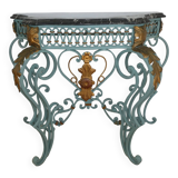 Magnificent Louis XV style iron and marble console