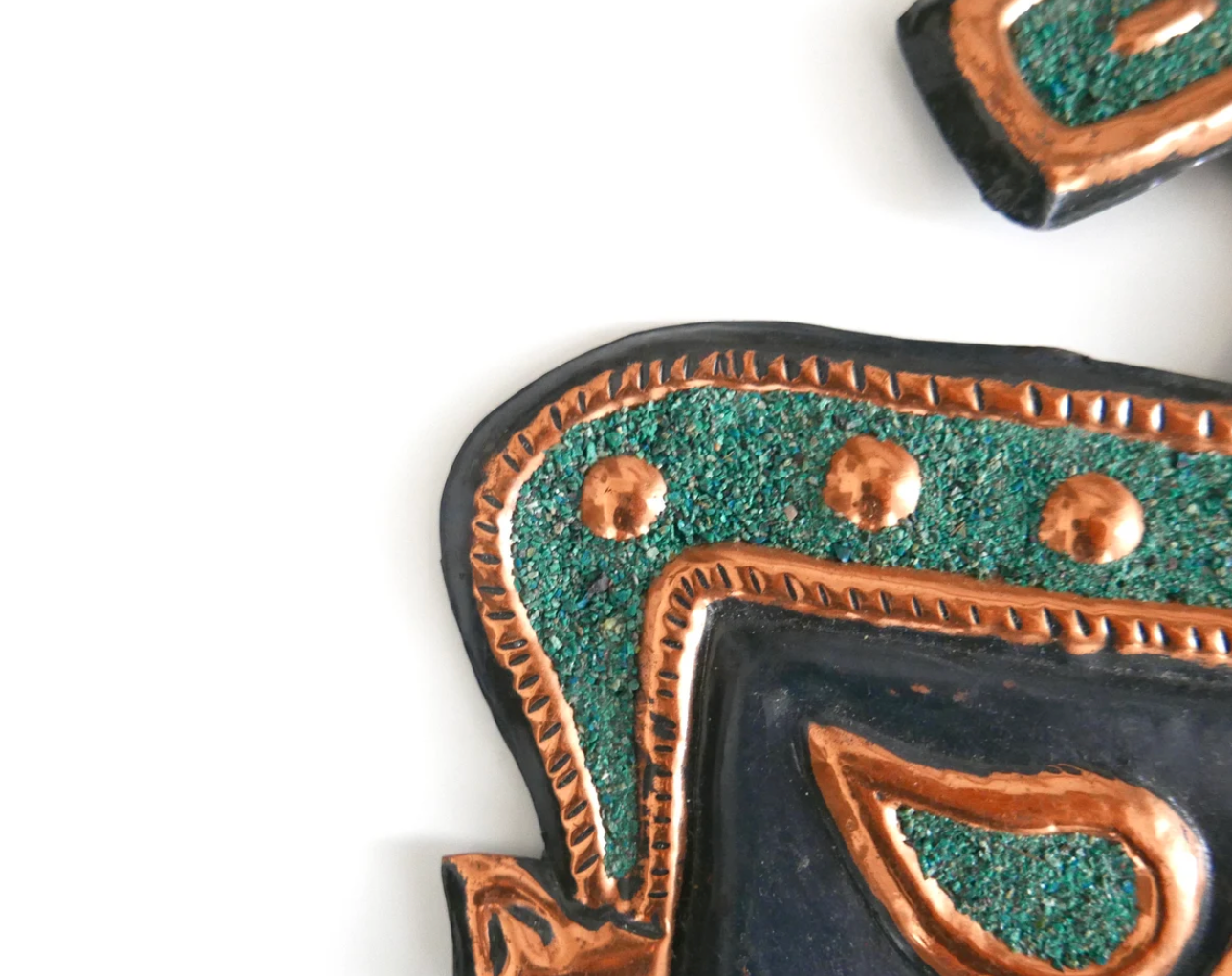 Metal Inca mask, 70s