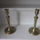 Pair of old bronze candlesticks