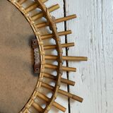 Authentic vintage bamboo mirror