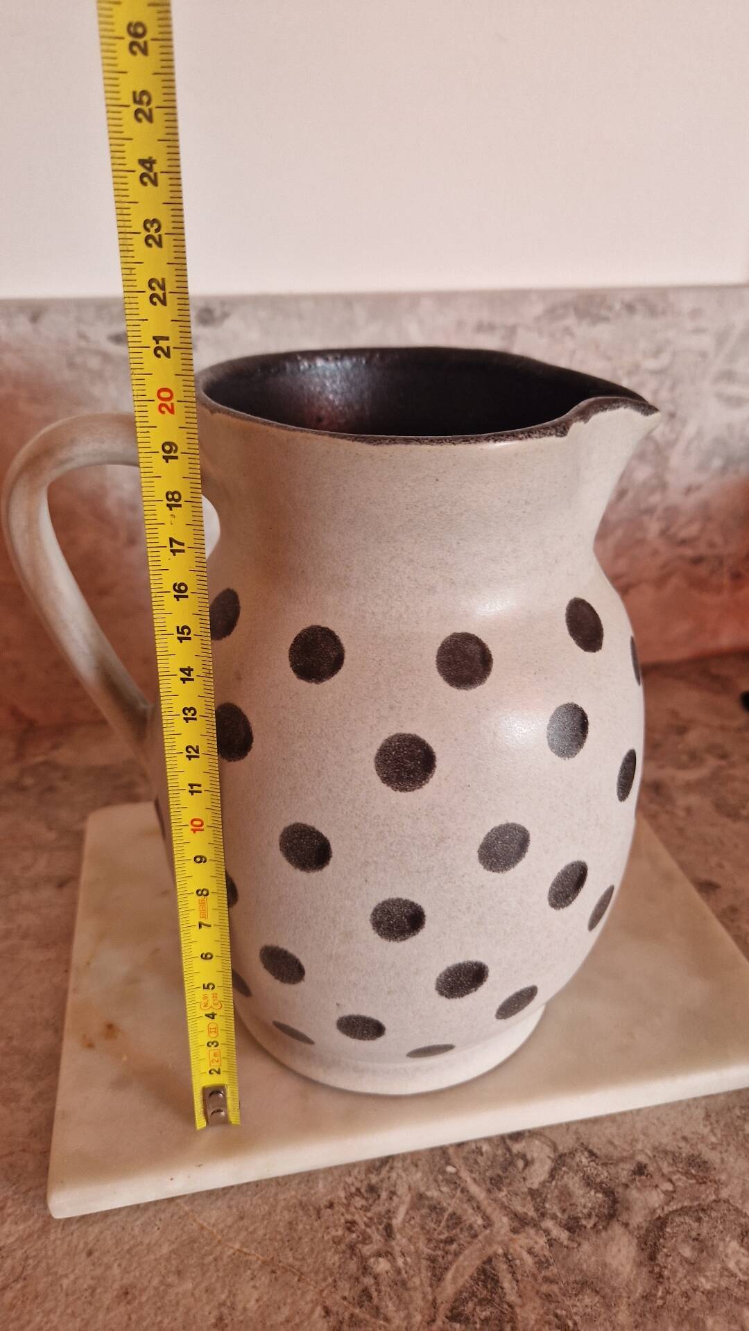 Handcrafted stoneware jug by Maison Maria Portugal (New)