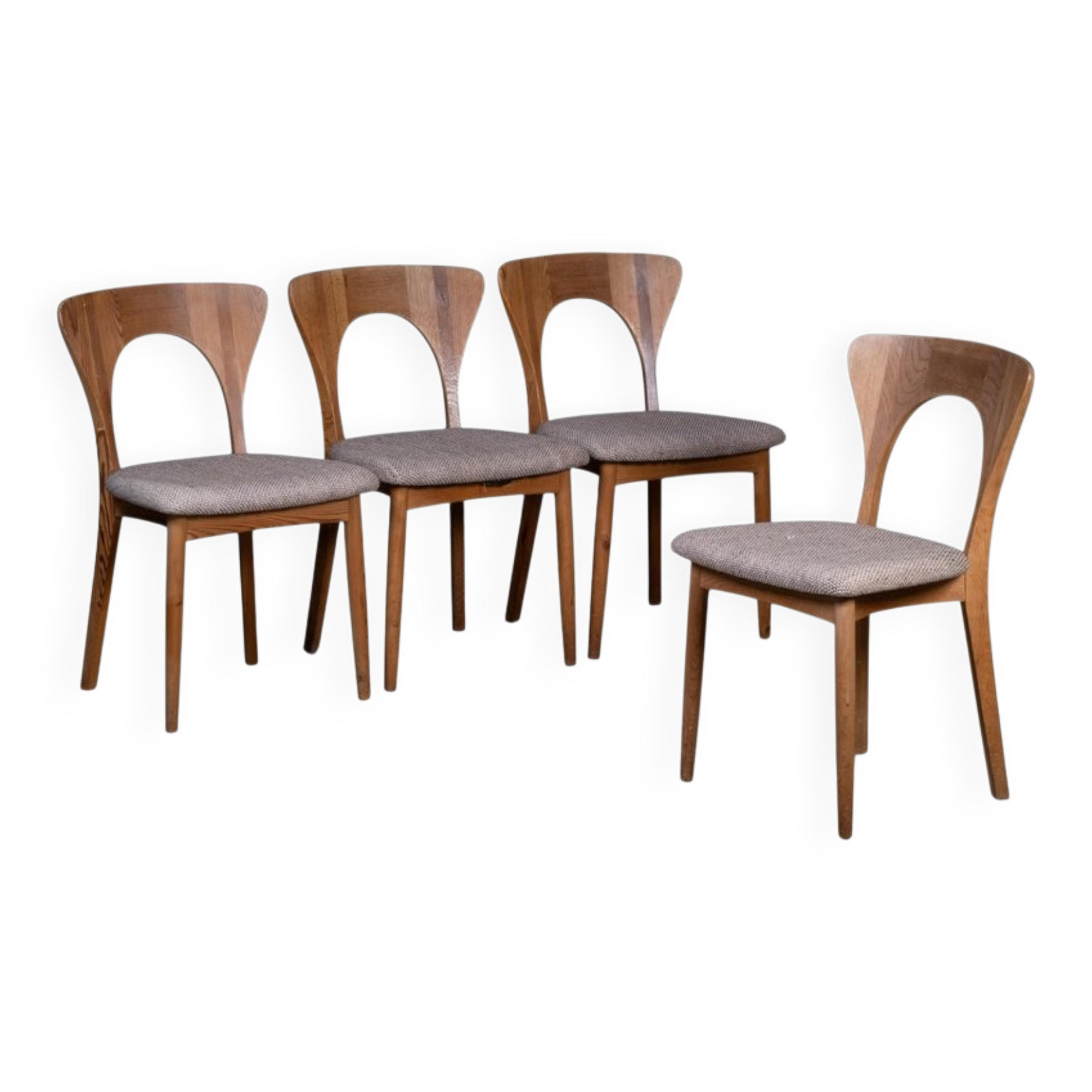 Vintage Danish Peter Chairs by Niels Koefoed, 1970s, Set of 4