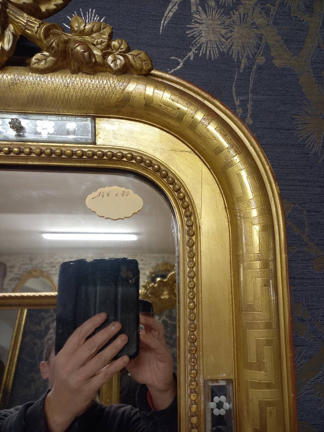 Louis Philippe period mirror 146 x 80