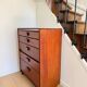 Commode haute 5 tiroirs en teck années 60