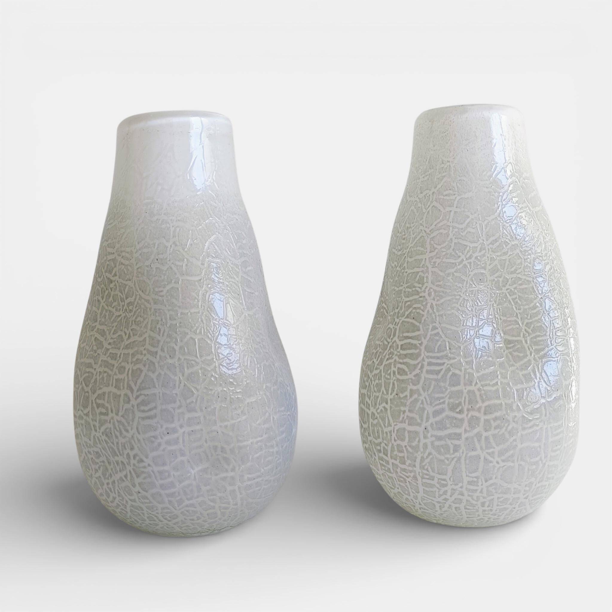 Brutalist Pair of Murano Art Glass Vases by Costantini, 1970s