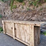 Established ancient French console table / kitchen island / shop counter, early 1900s.