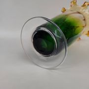Très grand vase en verre bicolore, milieu du XX ème siècle.