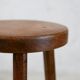 Tabouret tripode bois france, circa 1950