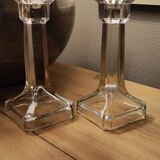 Glass candle holders