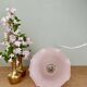 Suspension, vintage lampshade in frosted pink glass