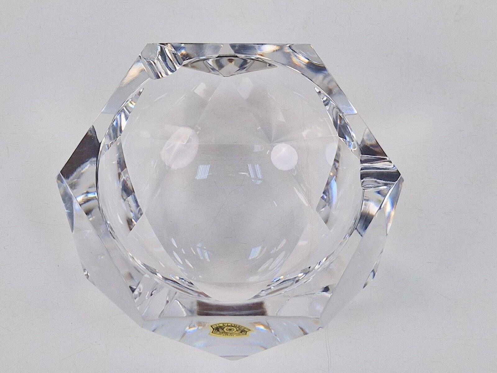 Vintage Crystal Ashtrays from Val Saint Lambert, 1960s, Set of 2