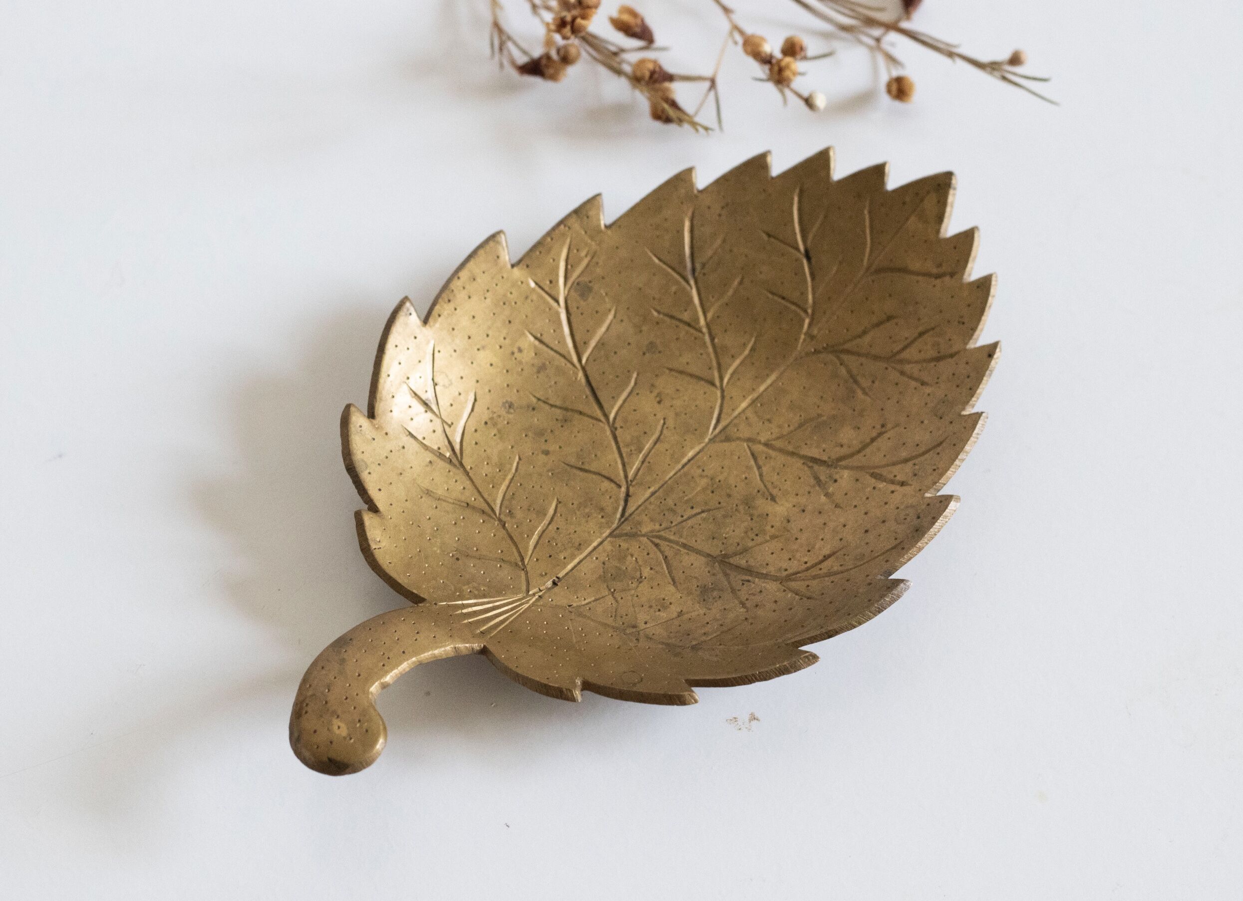 Empty pocket vintage brass sheet