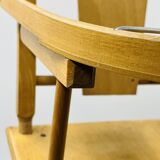 Vintage wooden doll high chair convertible into a walker