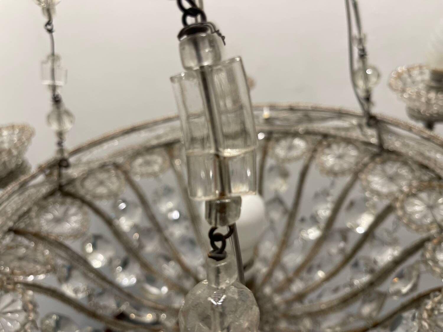 Vintage Crystal Beaded Chandelier 1940’s