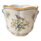 Cache-pot en faïence de Moustiers à décor d'oiseau et floral