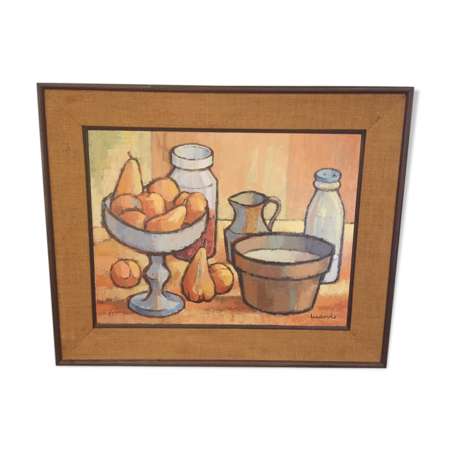 Contemporary still life with fruit by Ludovic