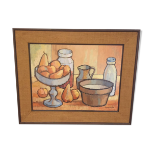 Nature morte aux fruits contemporain