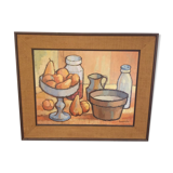 Contemporary still life with fruit by Ludovic