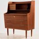 Restored teak cylinder desk