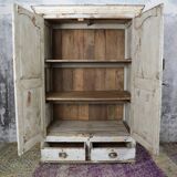 Indian wardrobe 2 doors in bleached wood