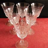 Service of 6 red wine glasses in Arques crystal