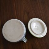 Pot Vallauris/ Aegitna blue and green olive pattern