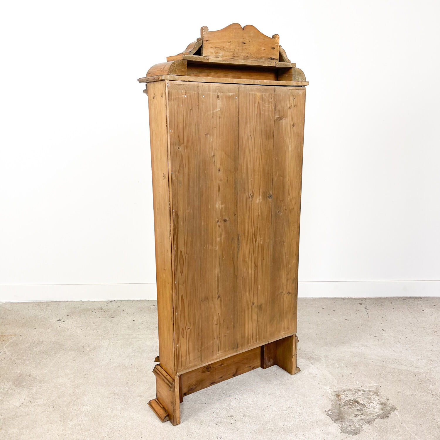 Antique oak shallow wall cabinet.
