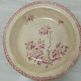 Hollow plate in iron earth from Gien model Pink Hawthorn