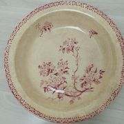 Hollow dish in Gien ironstone, Aubépine rose model