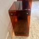 Pair of vintage smoked brown plexiglass side tables