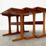 Nest of teak tables from the mid-century by Vildbjerg Møbelfabrik, 1960s, set of 3.