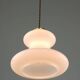 Mid-century italian green glass & brass pendant lamp