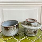 Sandstone pot signed water butter maker 70s