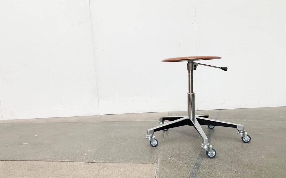 Mid-century German industrial swivel office stool by Schmitz, 1960s