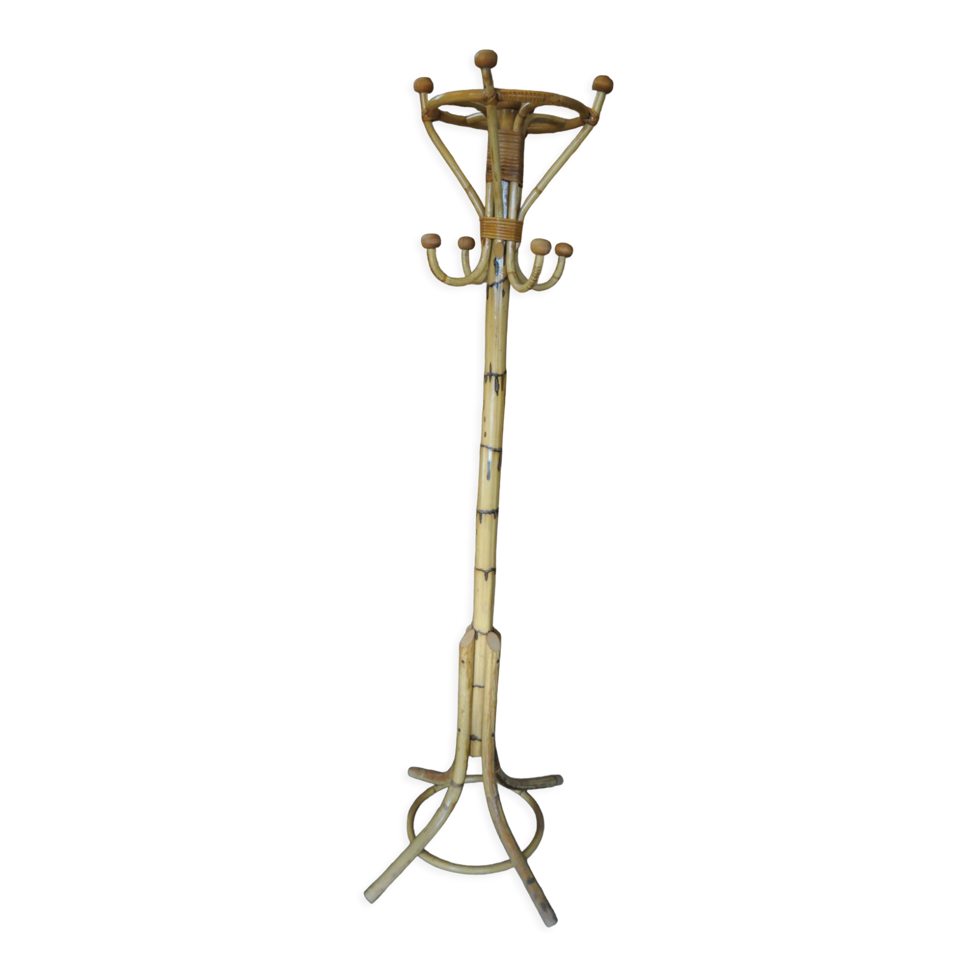 Coat rack rattan parrot