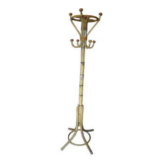 Coat rack rattan parrot