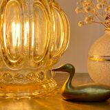 Vintage amber glass globe walker