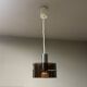 Vintage Italian Acrylic and Chrome Pendant Light, 1970s