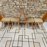 Set of 4 brutalist bistro chairs