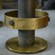 Set of 6 steel and brass stools, 1980s