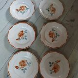 6 old Digoin and Sarreguemines dinner plates