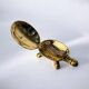 Regency turtle jewellery box in brass, Italy, 1970s