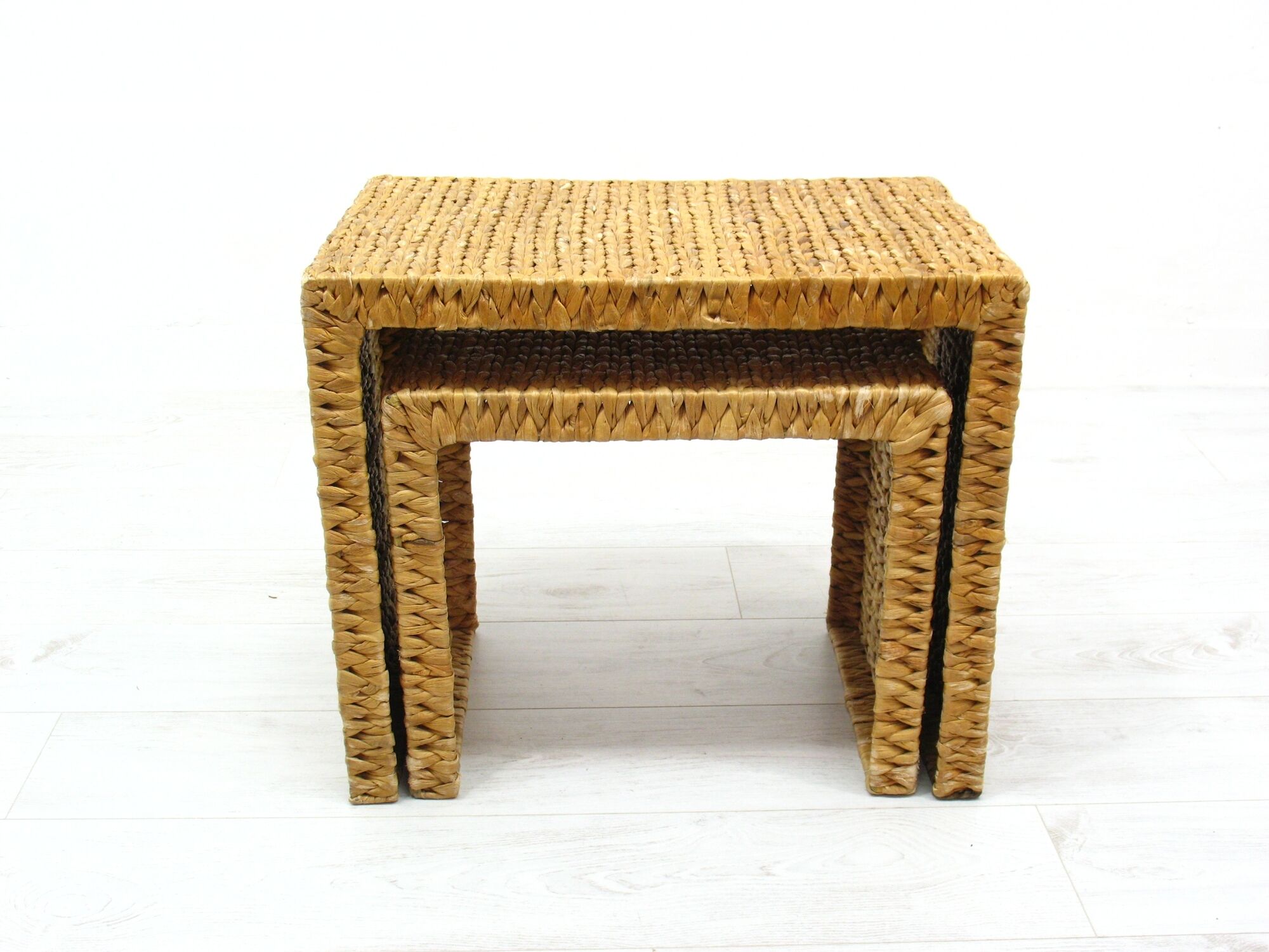 Vintage banana fiber Coffee Tables, Ikea 1980s