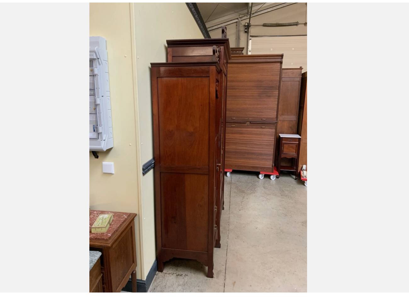 Antique Art Nouveau wardrobe, linen cupboard