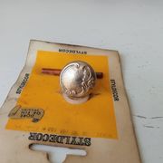 Vintage furniture knob in Louis XV style, gilded with fine gold.